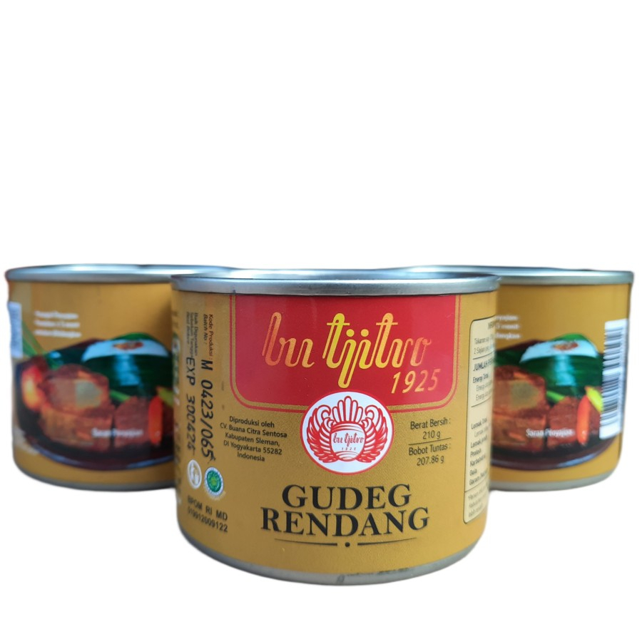 Gudeg Kaleng Bu Tijtro Varian Rendang - 210Gram Khas Jogja