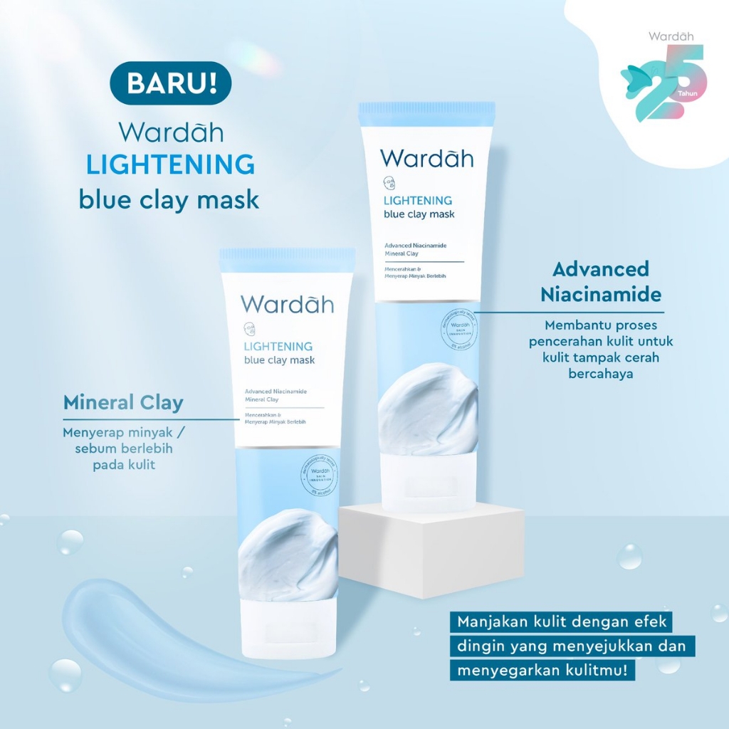 ❤ PAMELA❤ Wardah LIGHTENING BLUE CLAY MASK