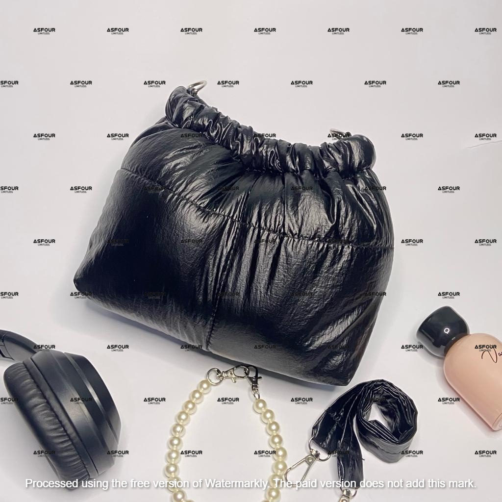 Hellen Bag Tas Wanita Serut Mutiara Tas Hand Bag Sling Bag PArasut PVC Puffy