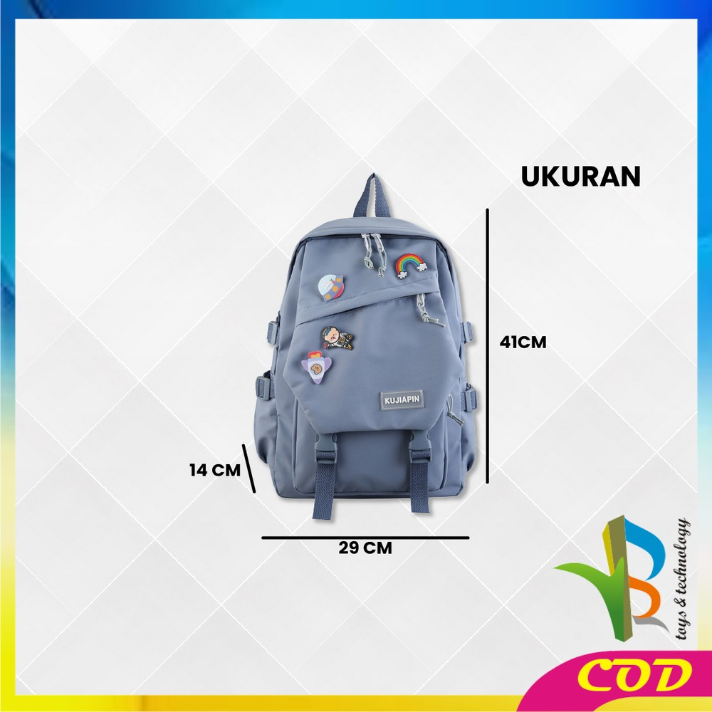 RB-T48 Tas Sekolah Anak Perempuan Tas Travelling Backpack Wanita / Tas Ransel Korea Wanita Fashion Backpack Tas Punggung Sekolah Stylish