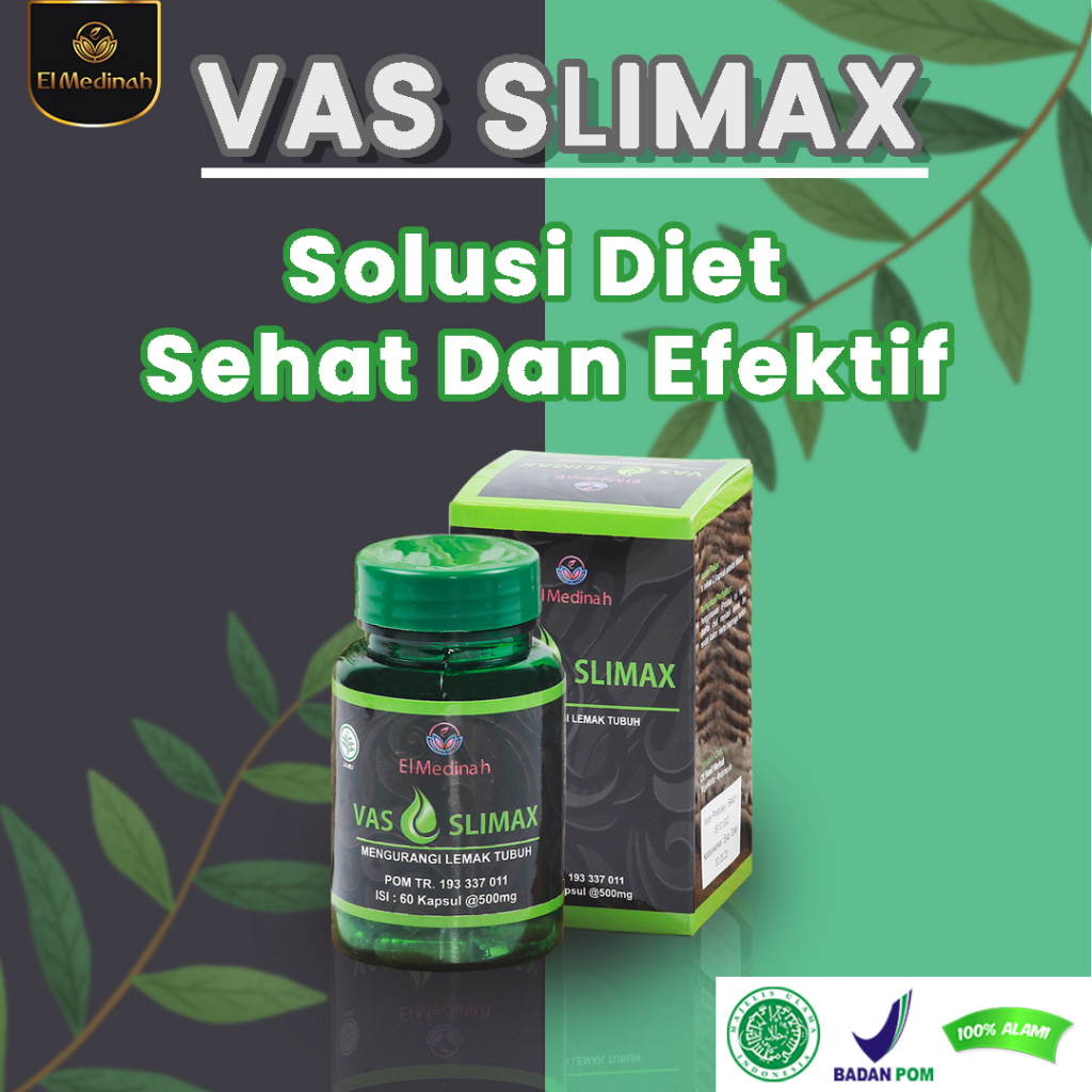 Kapsul Vas Slimax El Medinah 60  kapsul | Herbal Diet Pelangsing