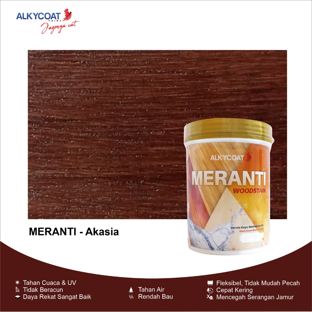 CAT POLITUR KAYU WOODSTAIN WATERBASED / Politur Kayu / Cat Kayu Premium MERANTI