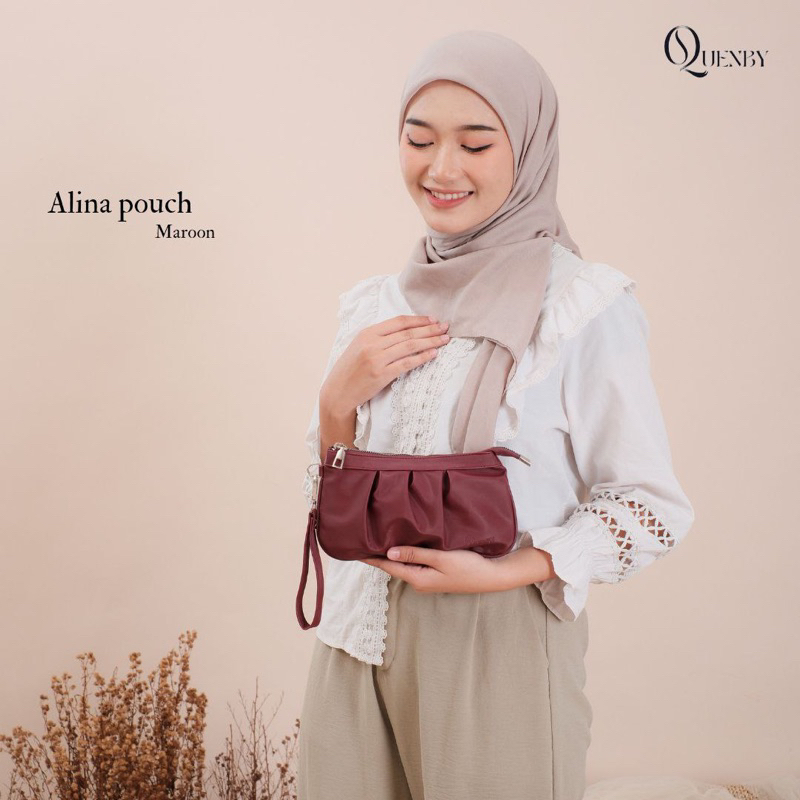 ALINA POUCH BY QUENBY TAS WANITA MURAH BAHAN CHOCOLY