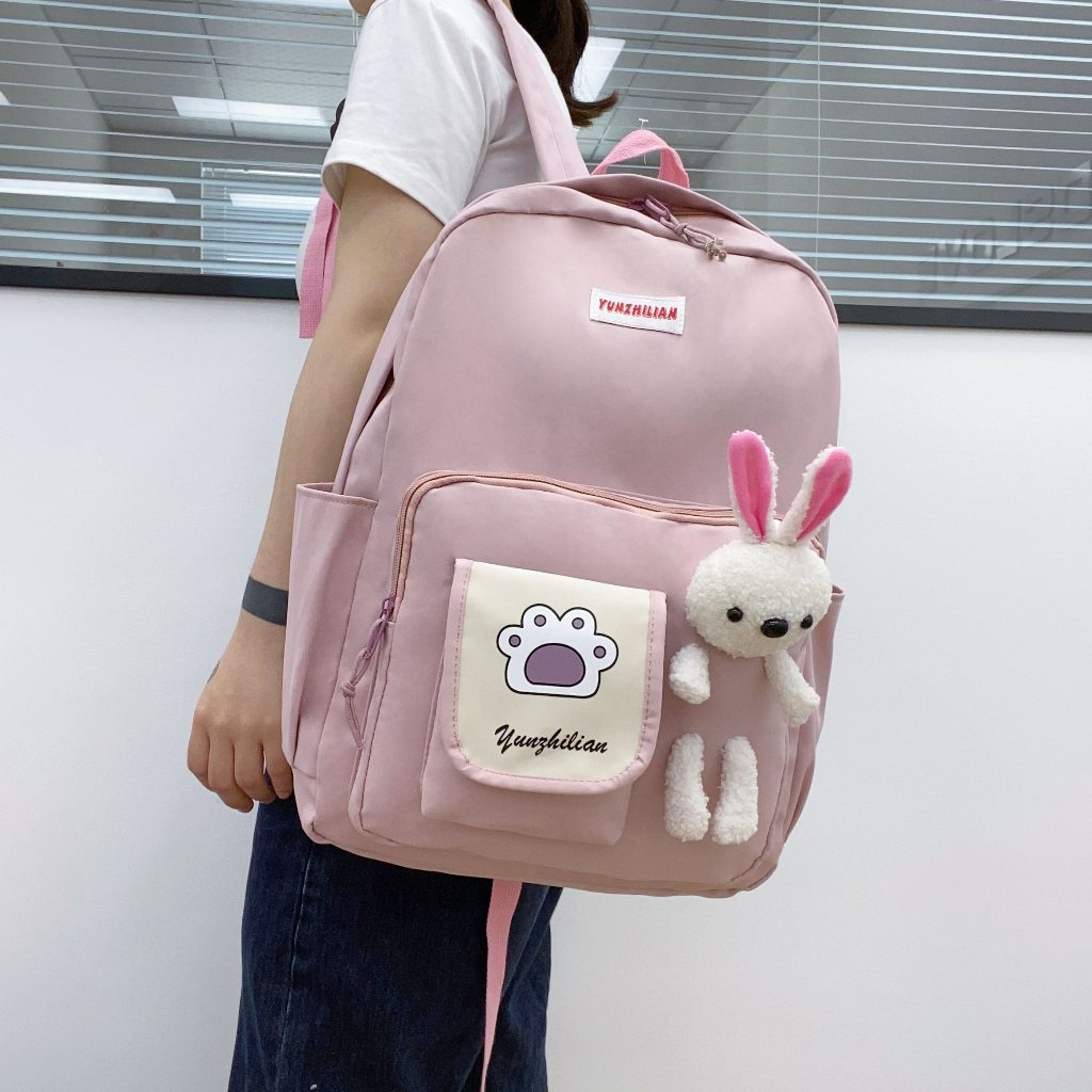 Tas Ransel Sekolah CLOUDS' LOVE 12605 Backpack Remaja Muat Laptop 16inch Bahan Anti Air WATCHKITE WKOS