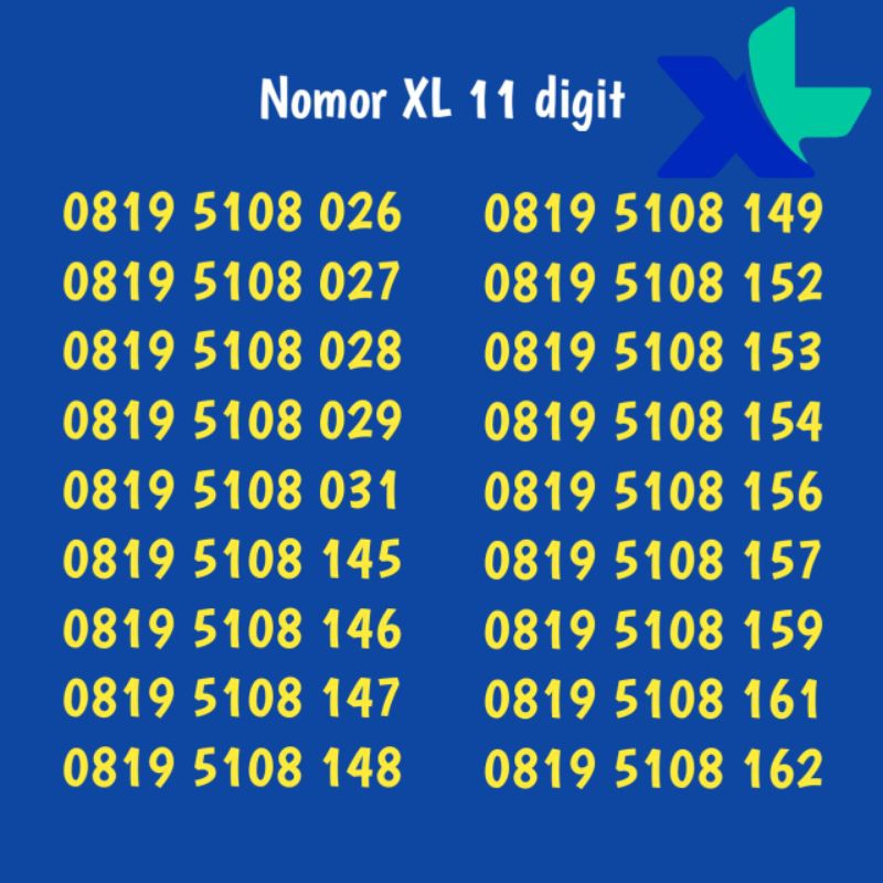 nomor xl cantik 11 digit super ngobrol murah