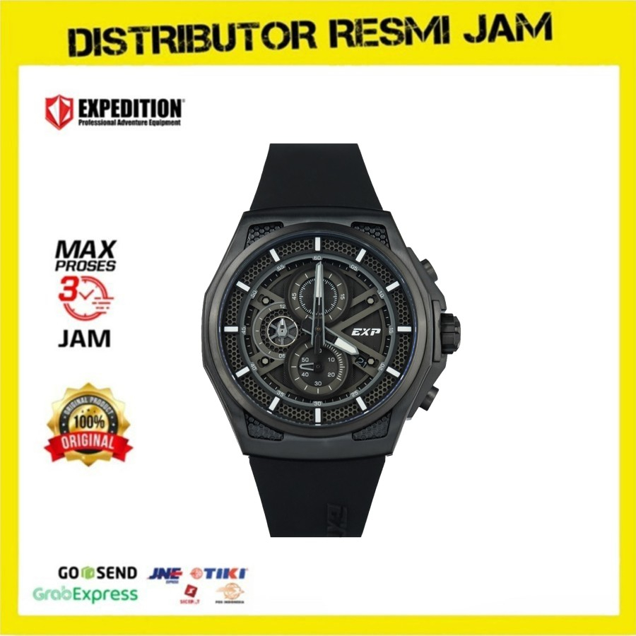 Jam Tangan Pria Expedition E6842 E 6842 Black Dial