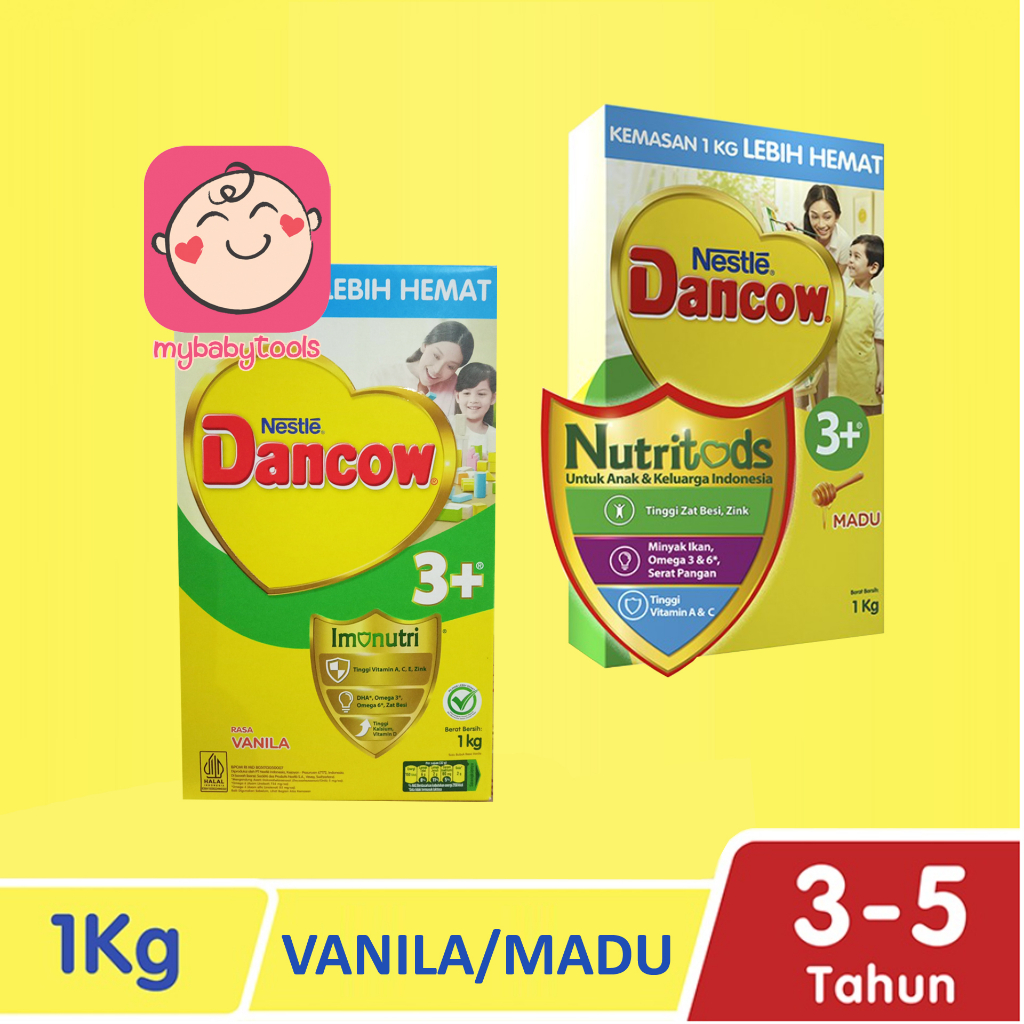 NESTLE DANCOW 1+ 3+ SUSU PERTUMBUHAN VANILA MADU 1-3 TAHUN 3-5 TAHUN BOX 1 KG