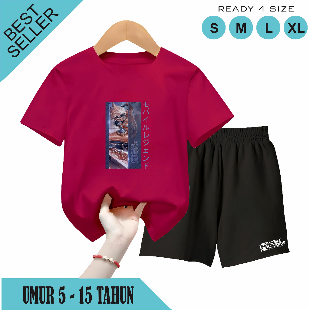 Setelan Celana Pendek Anak 5-15 Tahun Hayabusa