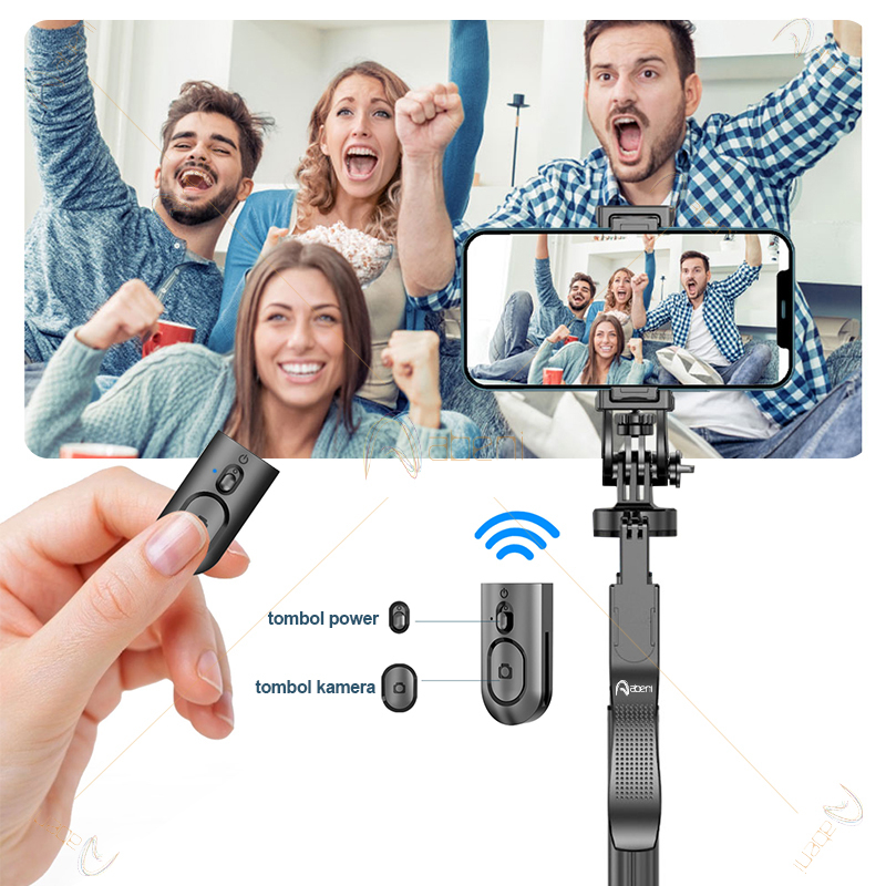 Abeni L16 Tongsis Tripod Bluetooth Selfie Stick Remote Tripod HP Kamera DSLR Tongsis 1550MM dengan 1/4 Adaptor