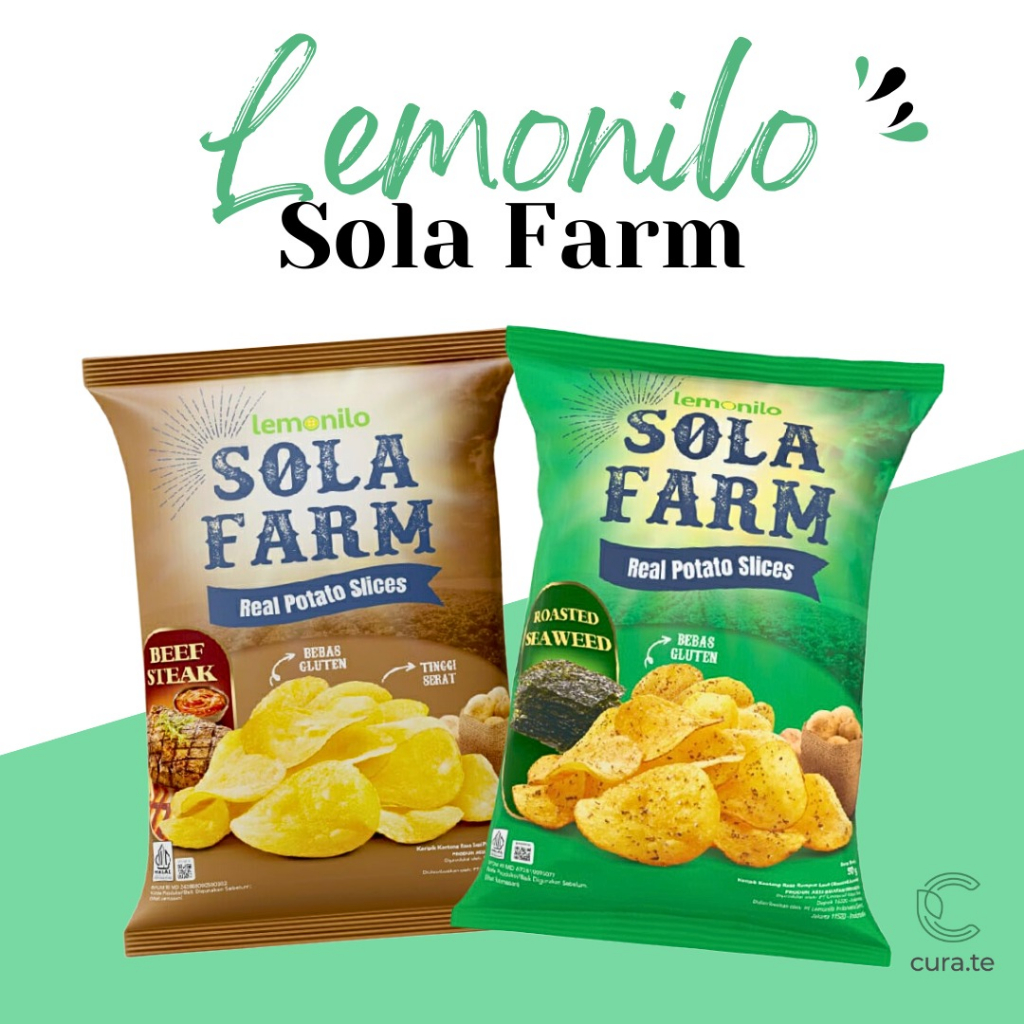 LEMONILO SOLA FARM KERIPIK KENTANG GLUTEN FREE 45GR | POTATO CHIPS SNACK SEHAT CAMILAN DIET CEMILAN NO MSG BEBAS GLUTEN