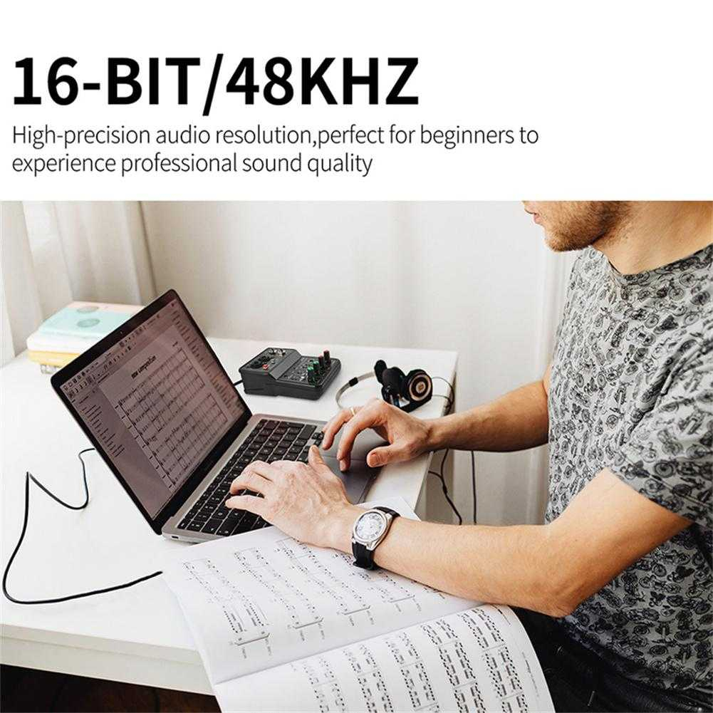 Sound Card USB Mini Portable 2 Way Driver Free Mixer Soundcard Rekam Real Time Tanpa Delay Penangkap Sinyal