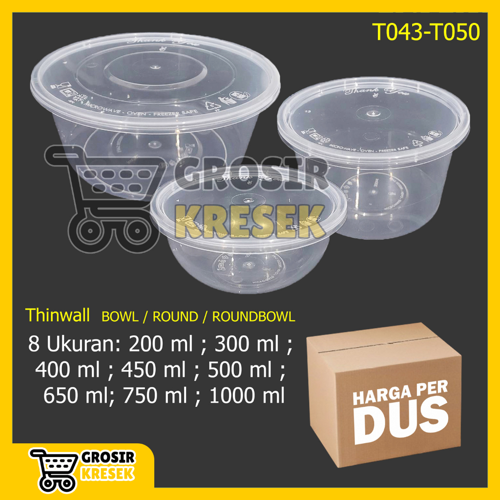 [DUS] A70 Thinwall Victory Round Bowl isi 25 Tepak Plastik Murah ALLSIZE VARIAN ( ukuran 200 - 300 -
