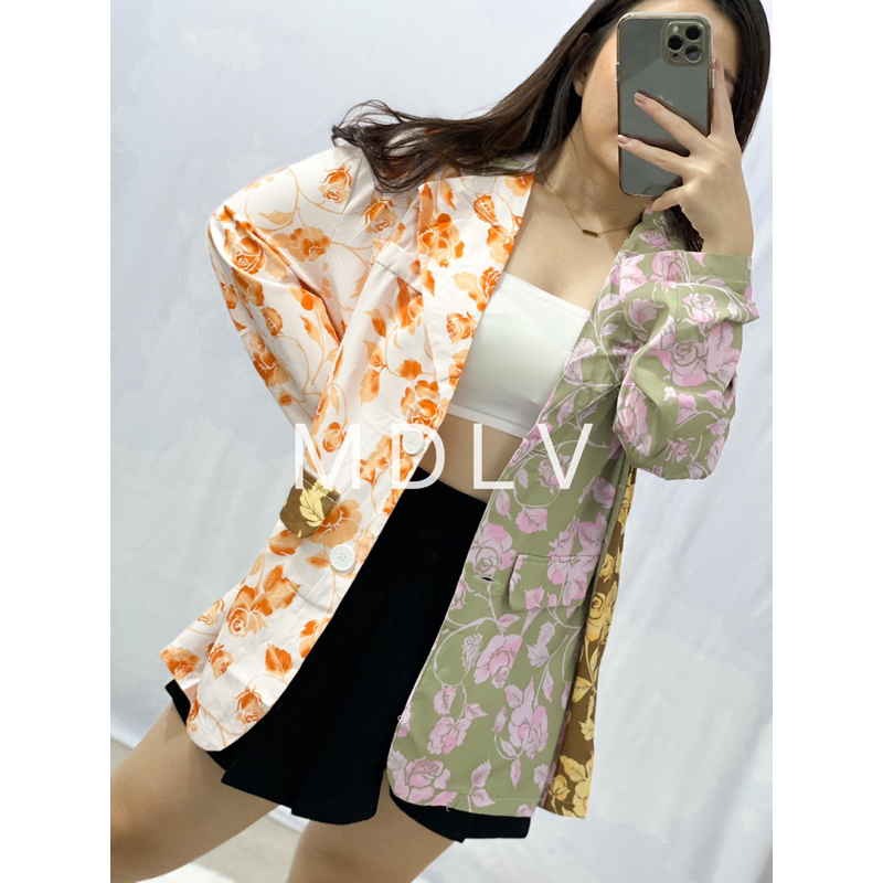 MDLV ~ 31120# Ashlyn Patchwork Blazer Korea Premium