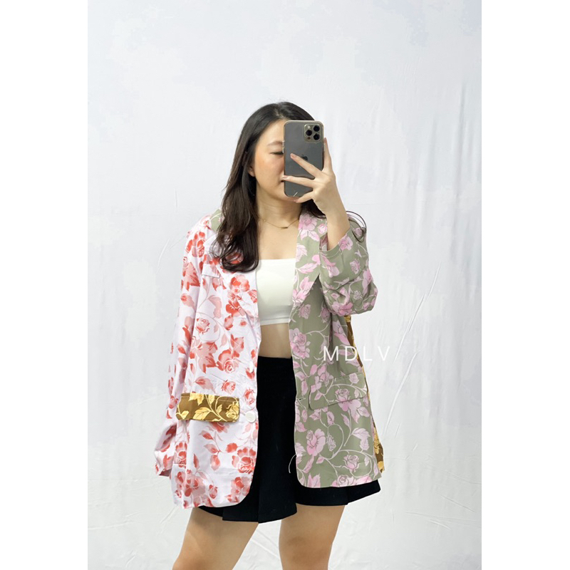 MDLV ~ 31120# Ashlyn Patchwork Blazer Korea Premium