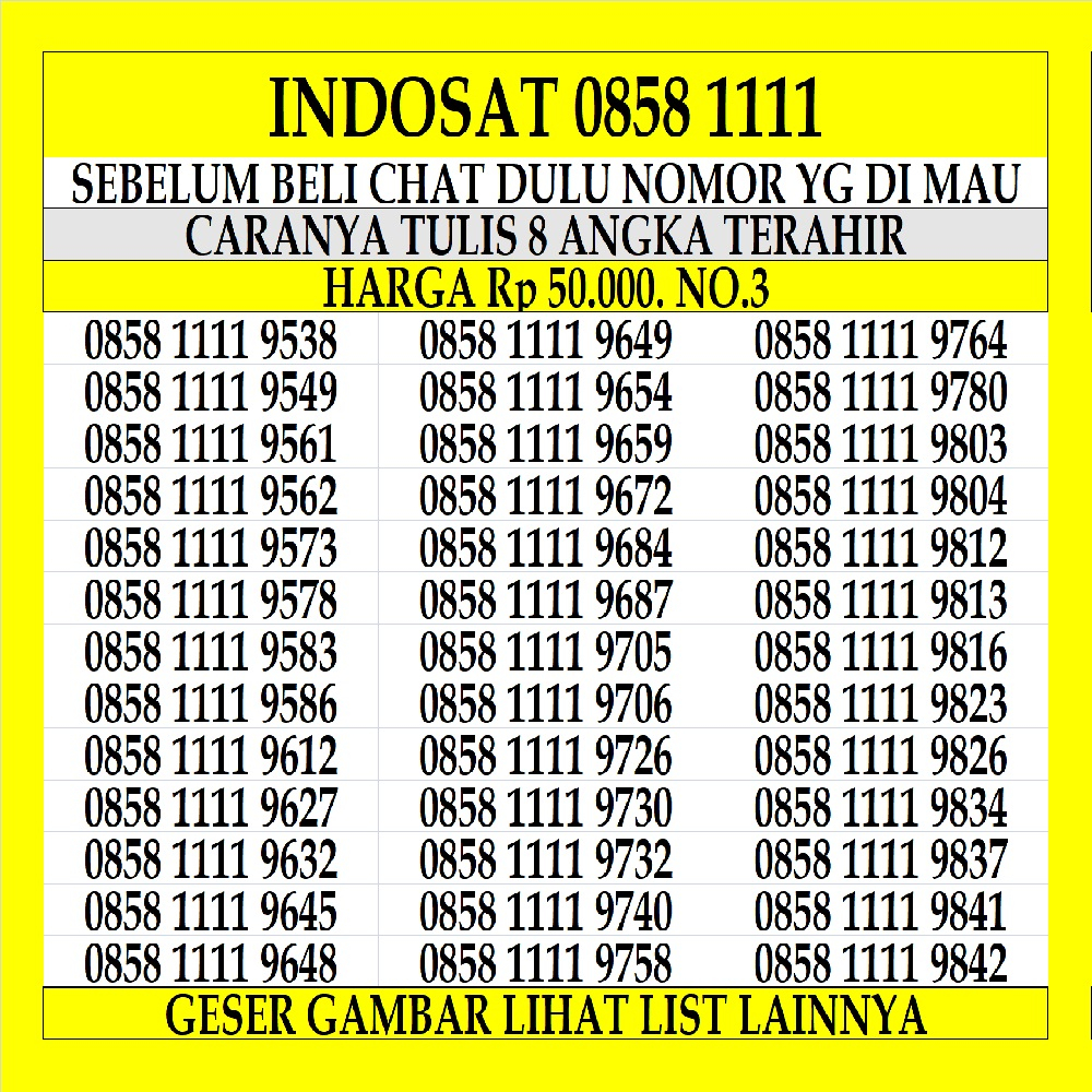 Kartu Perdana Indosat Cantik Nomor 4G LTE