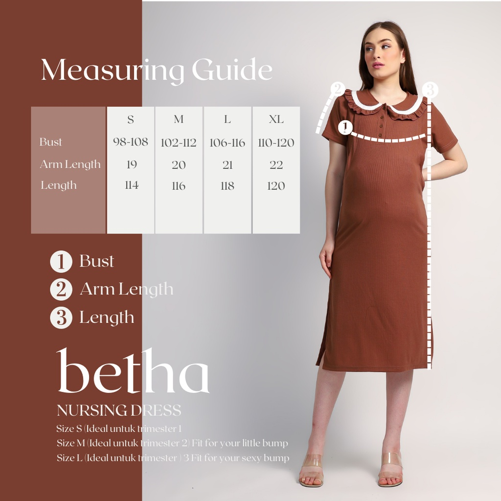 Hellomommy - Betha Nursing Dress - Maternity &amp; Nursing Dress