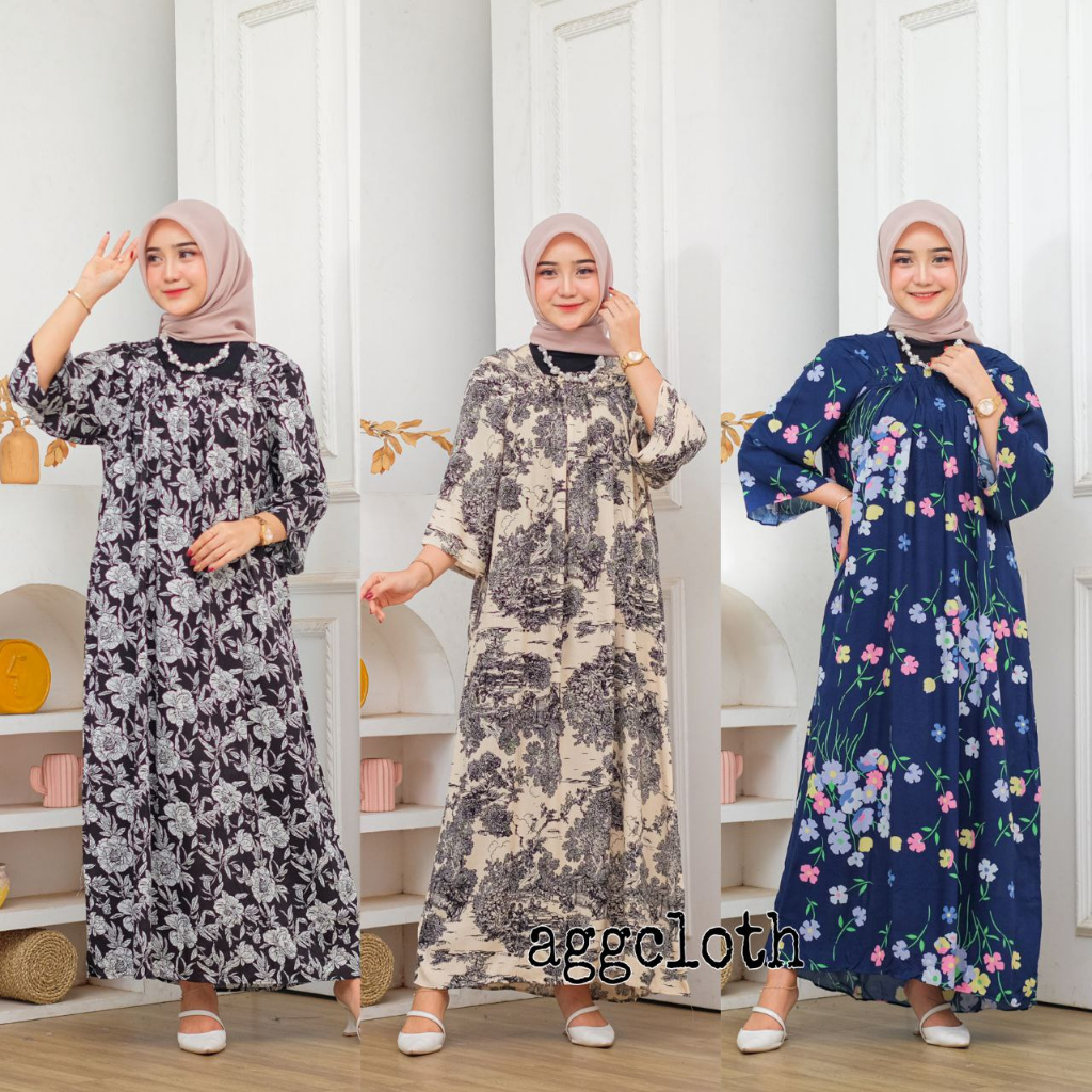 Tania Dress Daster Nyaman Kekinian Busui Bumil Friendly Aggcloth