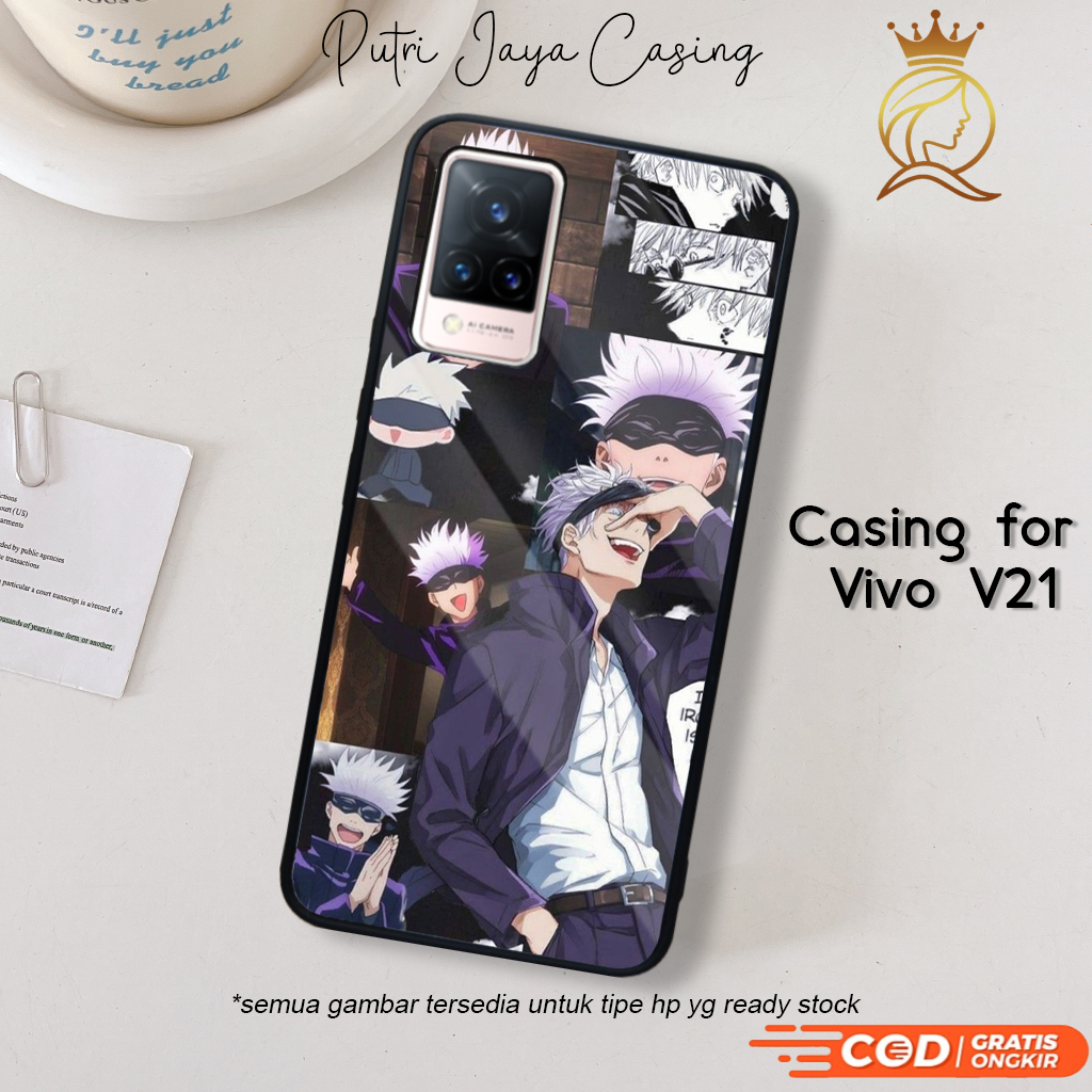 Case Vivo V21 Terbaru Anime Gojo Casing Vivo V21 Hardcase Softcase Glossy Kesing Terlaris PutriCase