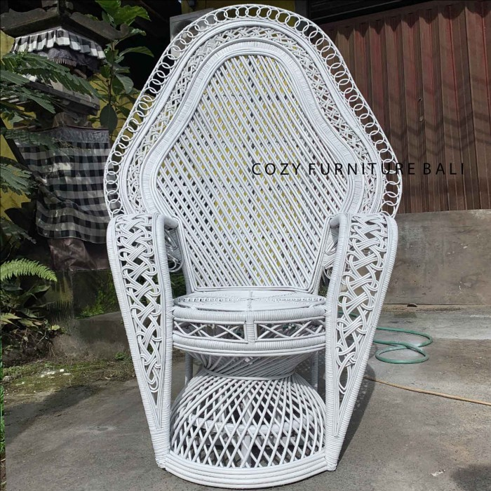 Kursi Raja  Merak - Rotan - Rattan Chair - Peacock