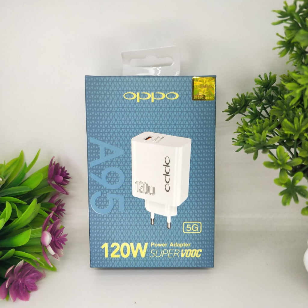 Travel Power Adapter OPPO A95 120W RENO 8PRO / A77S / A78 / Reno Ace 3 QC4.0 Super Vooc BATOK ONLY