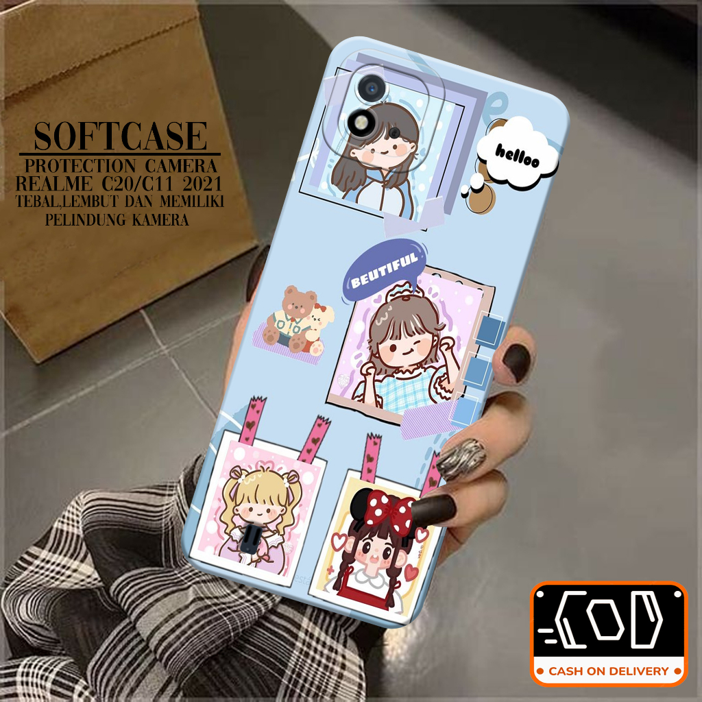 Case Hp Realme C20/C11 2021- Soft Pro Camera - Softcase Realme C20/C11 2021- Casing Realme C20/C11 2