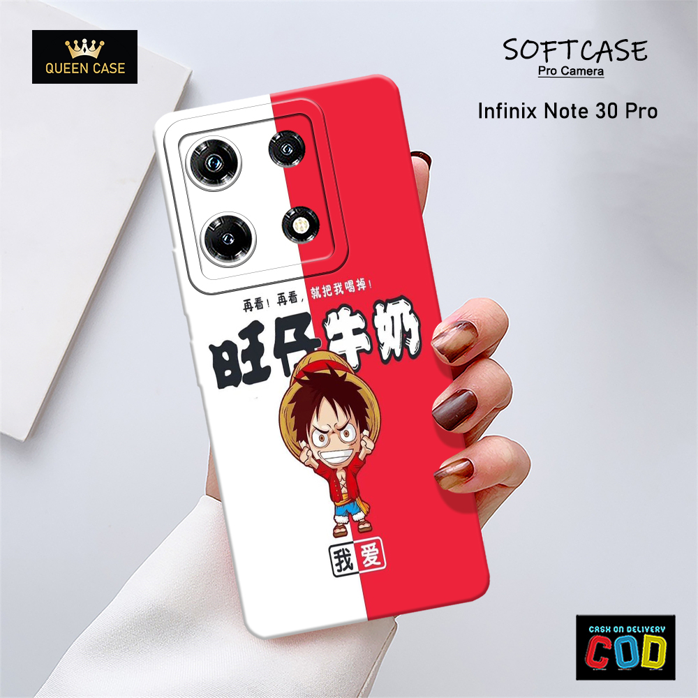 Softcase Pro Camera Anime - Case Hp Infinix Note 30 Pro - Casing Hp Infinix Note 30 Pro - Kesing Hp Infinix Note 30 Pro - Aksesoris Handphone - Pelindung Belakang Hp - Case Terbaru - Liquid Silikon - TPU Pro Camera - sentralacchp