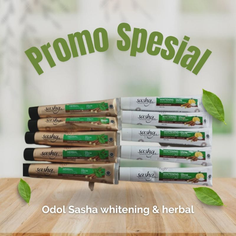 Sasha odol herbal siwak islami anti plaque membersihkan gigi