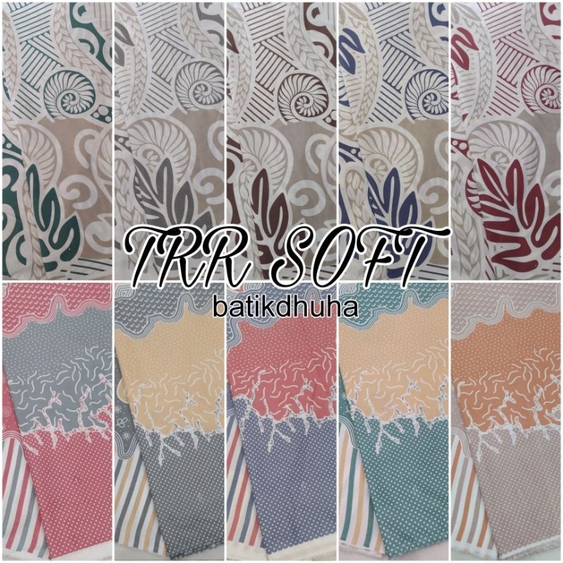 KAIN BATIK SOFT KATUN HALUS WARNA CREAM MOCCA COKLAT