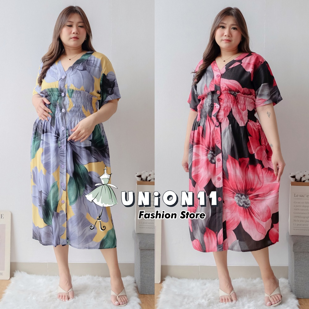 UNION11- DRESS WANITA JUMBO XXXL / DRESS WANITA JUMBO LD 120 CM / MAXI DRESS WANITA LD 120 MIRANTI