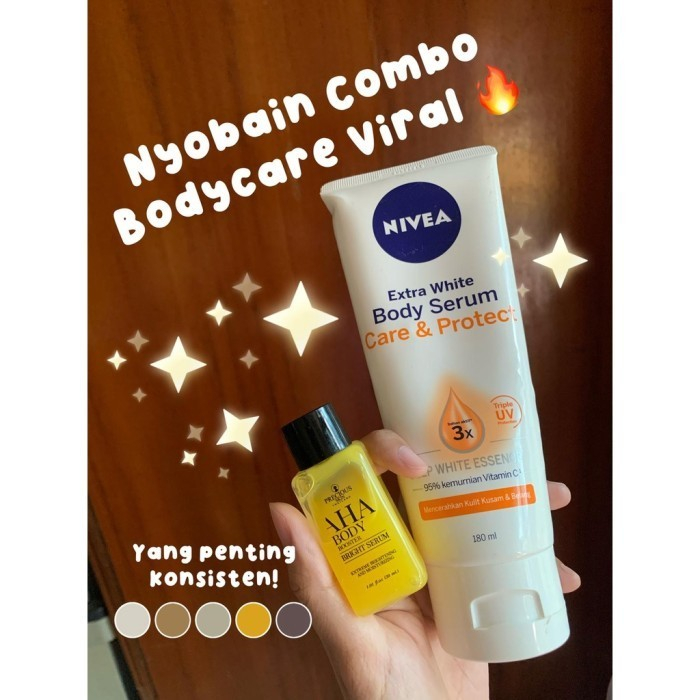 `ღ´ PHINKL `ღ´ Nivea Combo Body Serum Protect X Mimi AHA THAI bleaching pemutih kulit