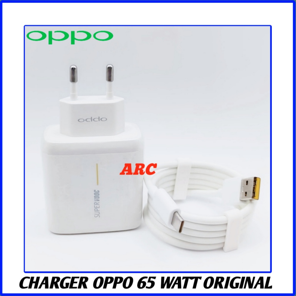 Charger Oppo Reno 4 Ori 100% Super VOOC 65 Wat Casan Original Oppo