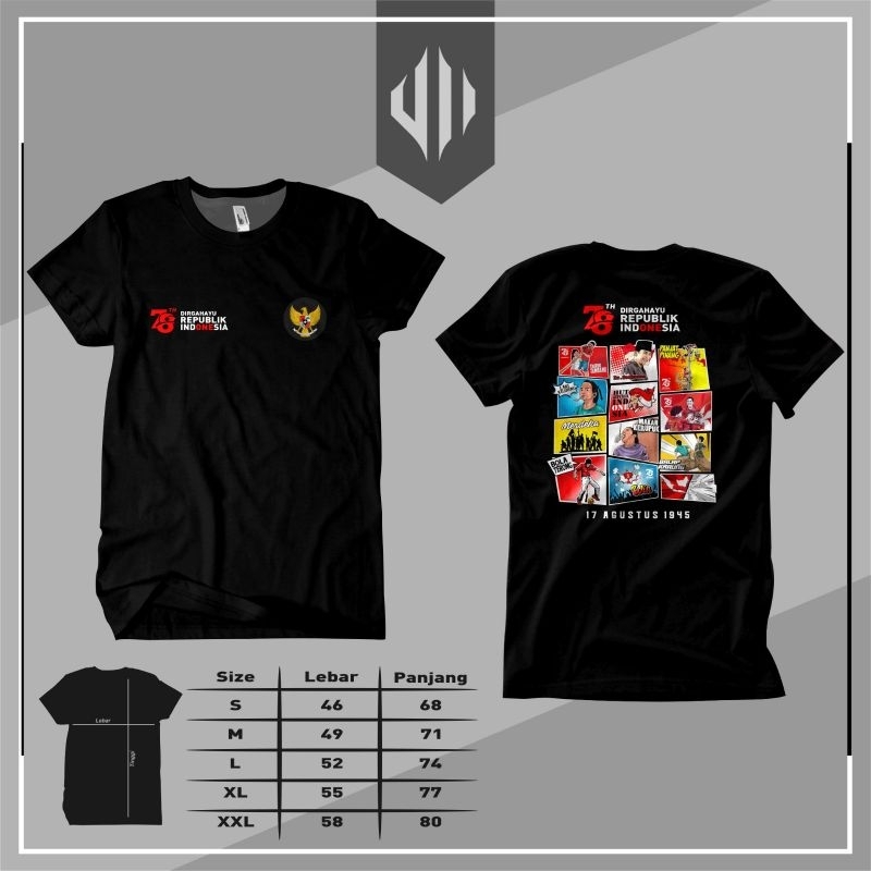 KAOS 17 AGUSTUS, KAOS HUT, MERAH PUTIH
