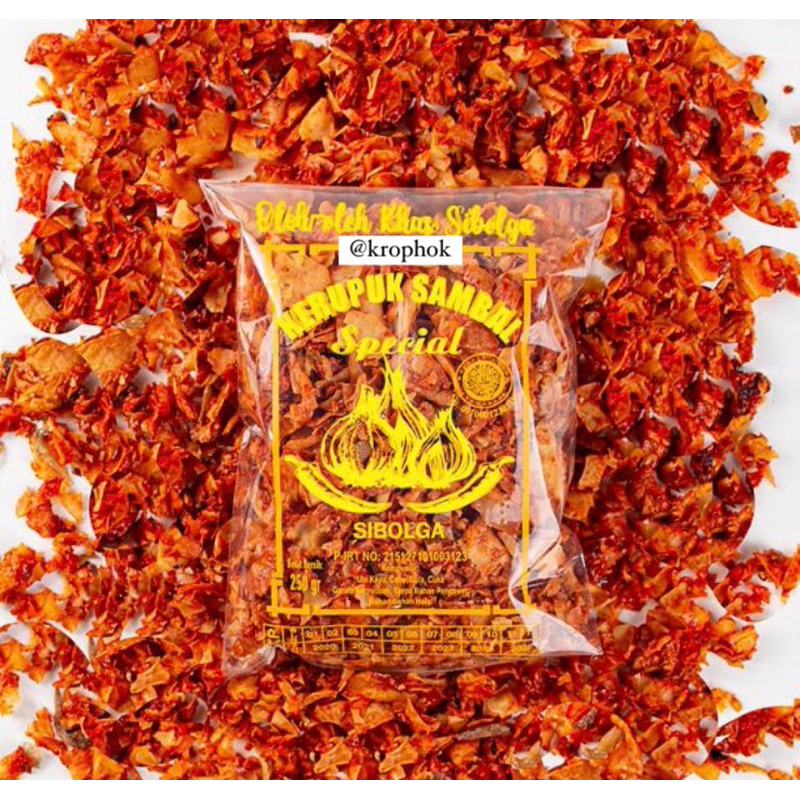 

Keripik Sambal Spesial Sibolga - 250 Gr Cap Bawang / Kerupuk Special Ubi Singkong Teri - 250 Gram