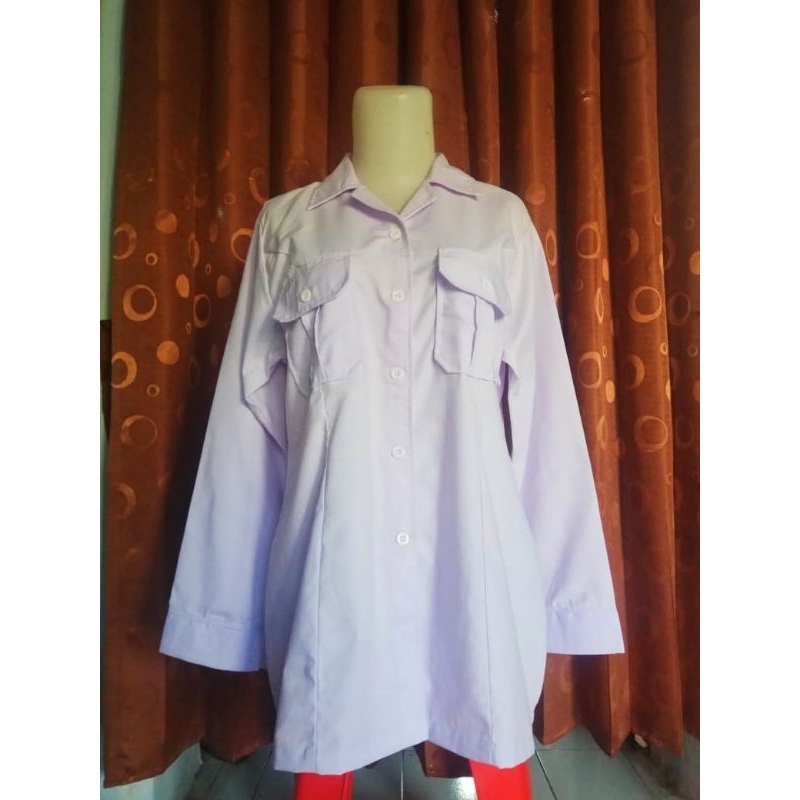 Baju putih PDH wanita saku atas