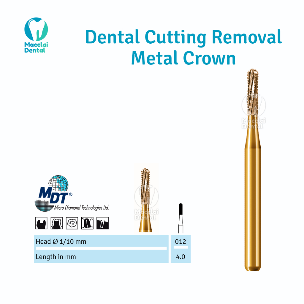 DENTAL CROWN BUR CUTTING REMOVAL CARBIDE BUR HIGH SPEED BONGKAR METAL