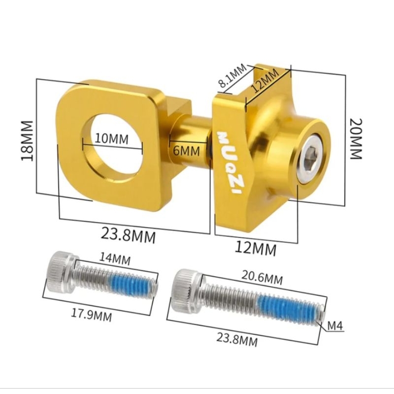 Setelan Rantai Sepeda Anting Sepeda Lipat Fixie BMX Aluminum Alloy