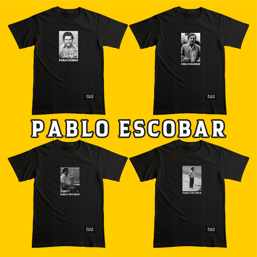 kaos pria distro baju tshirt Pablo Escobar