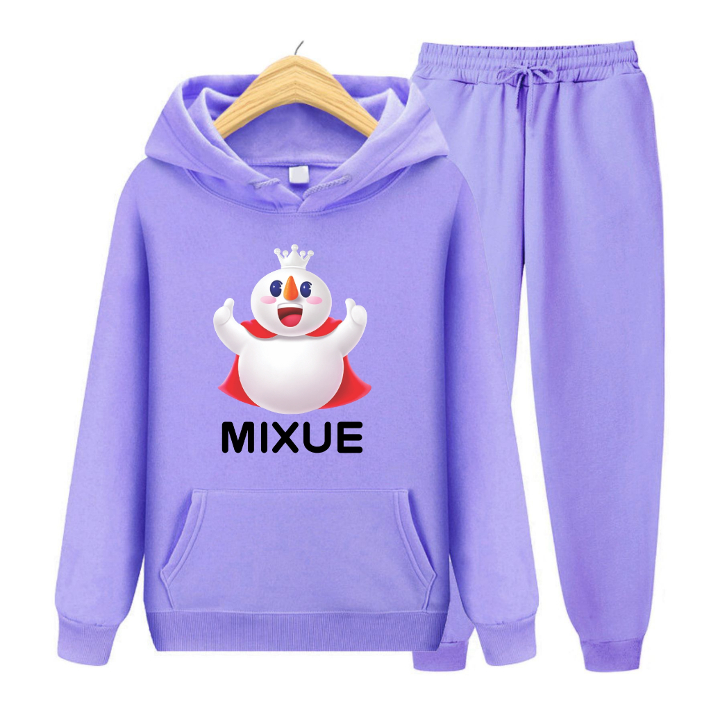 FenishaStore Baju Setelan Sweater Hoodie MIXUE ES CREAM Anak Usia 4-13Tahun