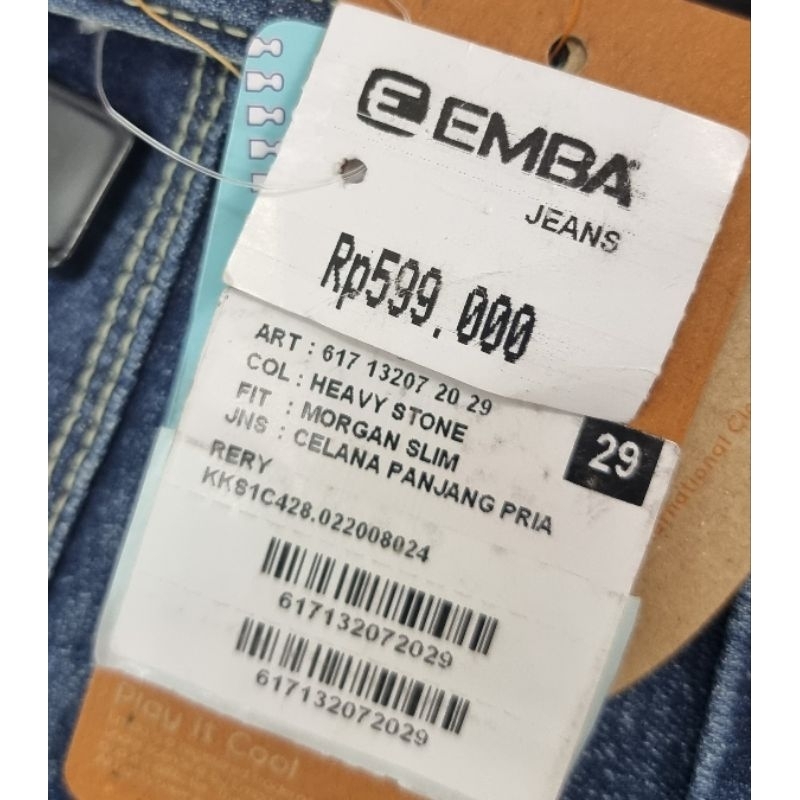 EMBA Jeans - Celana Panjang Denim Slimfit Stretch RERY Heavy Stone