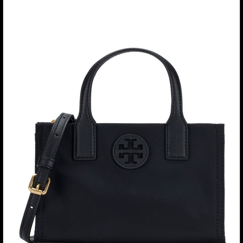 tory burch ella mini tote black