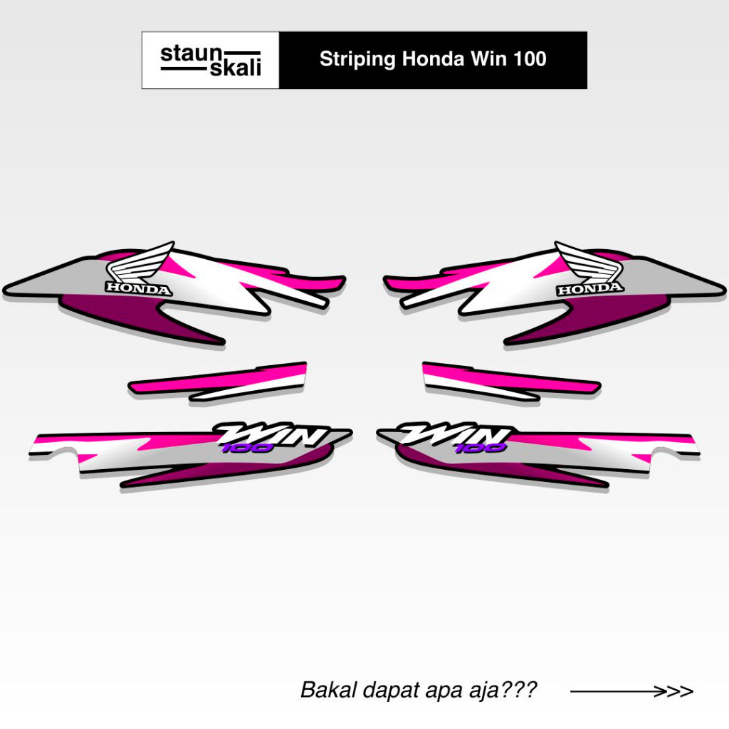 Striping Honda Win 100 Variasi (26) Original Ori Jepang Dinas Japan Custom TS Semi Trail Trill Desai