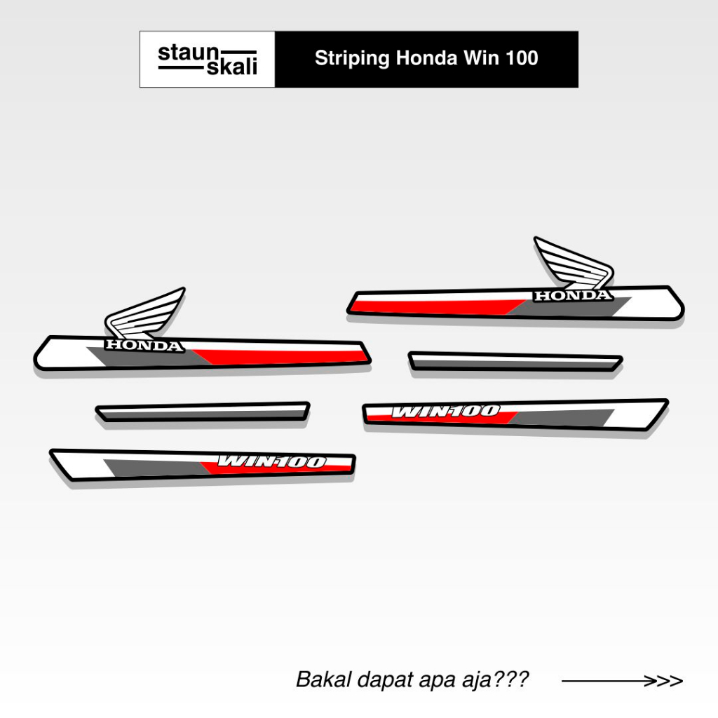 Striping Honda Win 100 Variasi (36) Original Ori Jepang Dinas Japan Custom TS Semi Trail Trill Desai