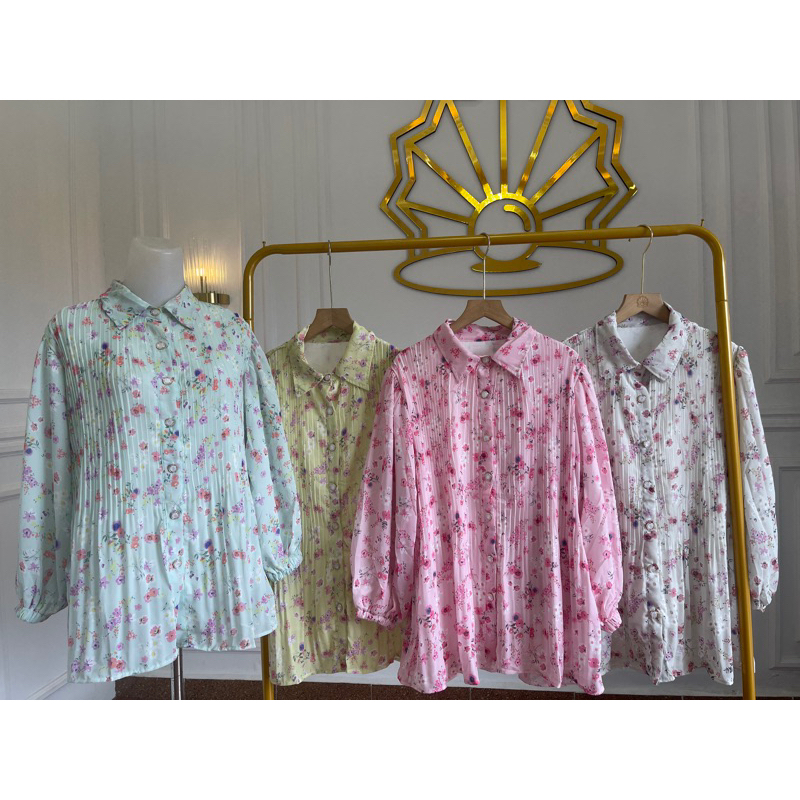 kemeja pleats premium ceruty babydoll