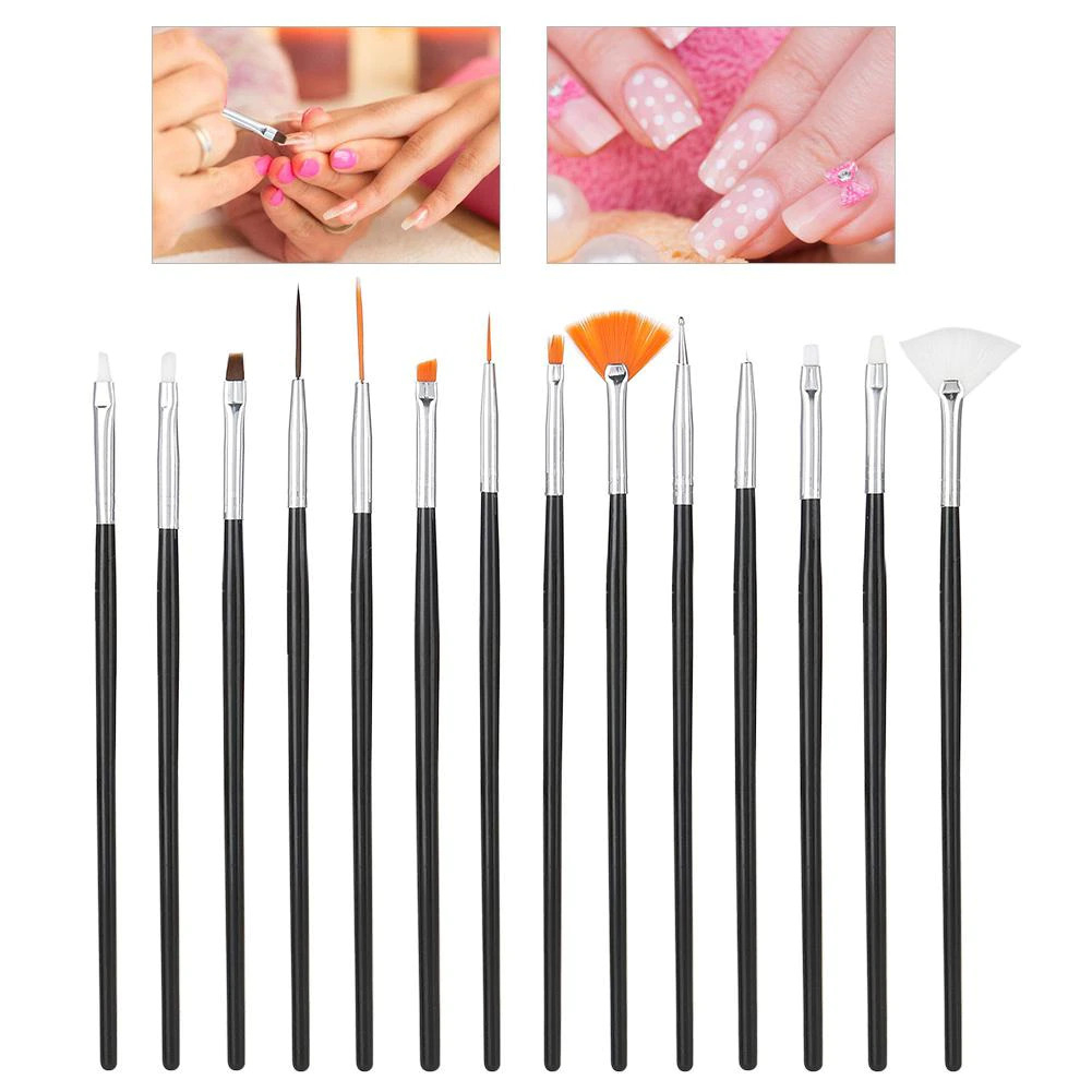 Kuas Kutek Kuku Brush Nail Art Dotting Tools 15 PCS - N1800