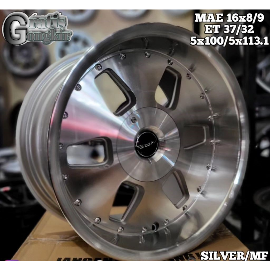 velg MAE R16x8/9 pcd 5x100 - 5x114,3 celong velg mobil ring 16 murah