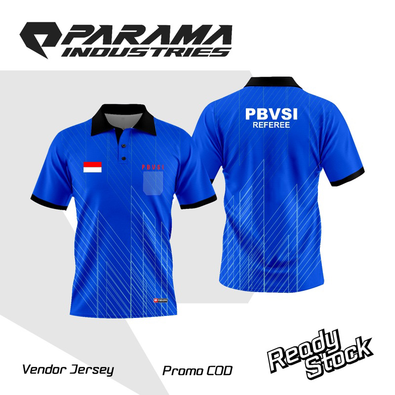 Parama Jersey [ Ready Stock ] Premium Jersey Polo PBVSI Baju Seragam Wasit Voli Volley bal