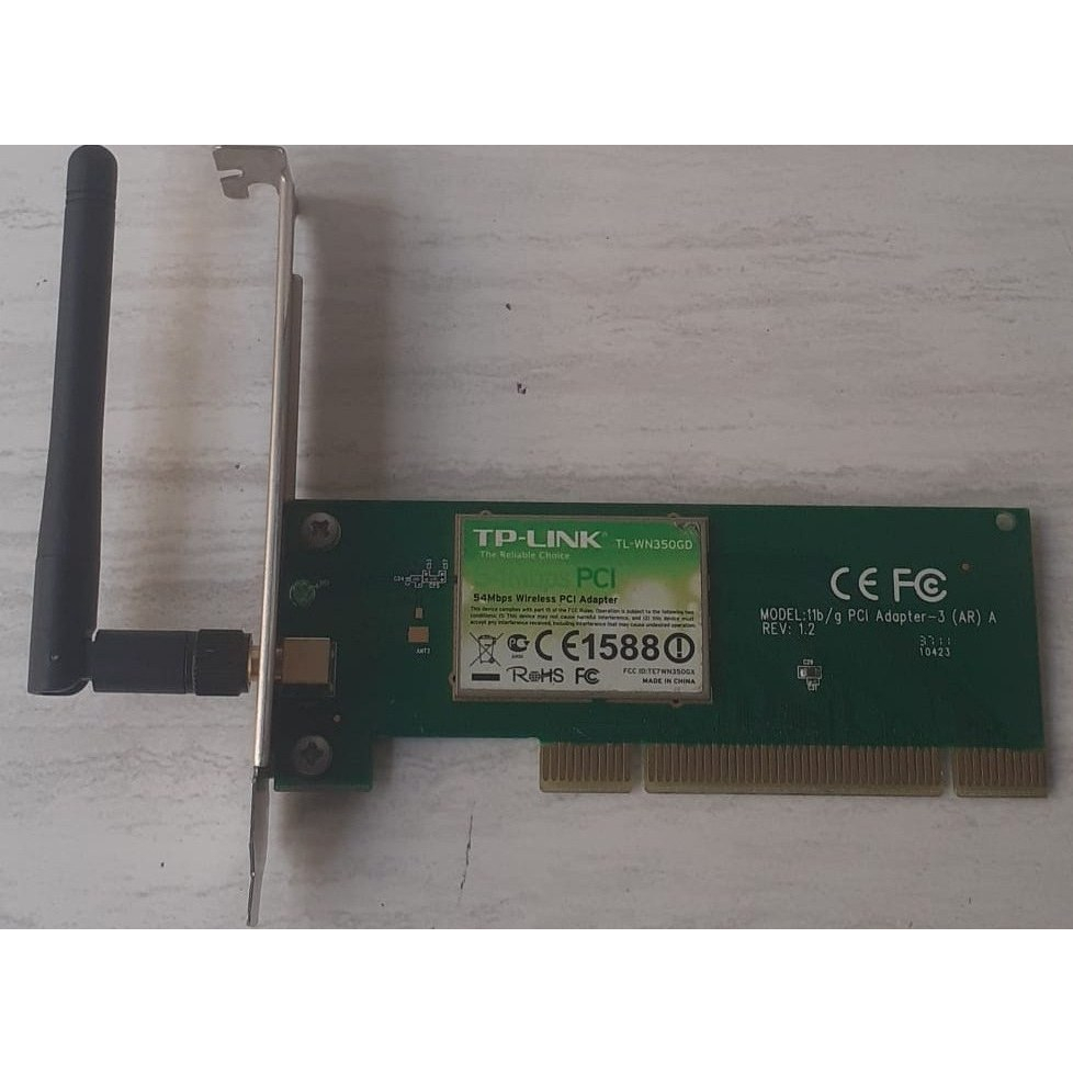 WIFI Card PCI Merk TP LINK Plus ANTENA Second Untuk Komputer PC/Rakitan/Desktop/Build Up (Harga Sang