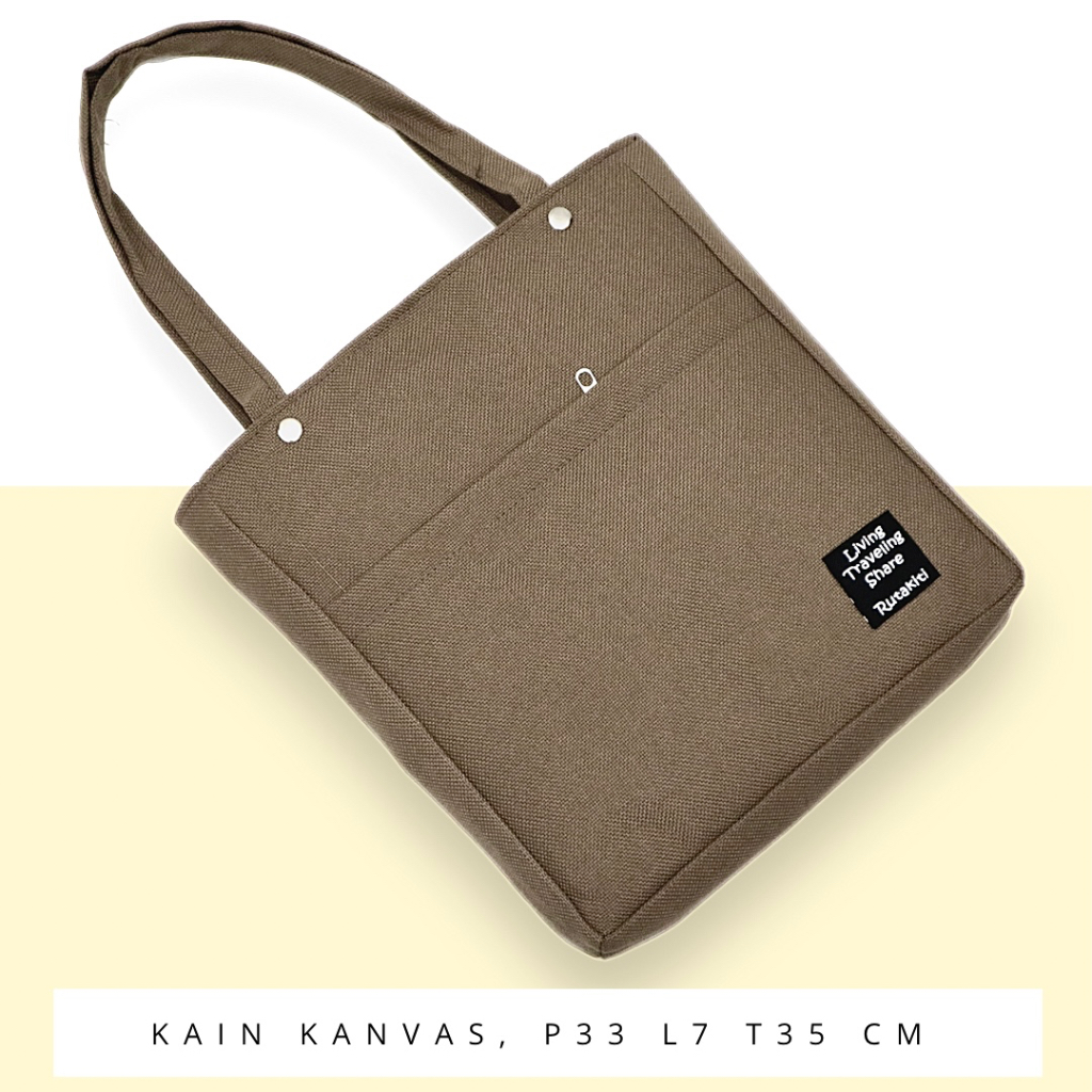 PRODUK BARU!!! TAS WANITA REMAJA TOTEBAG KANVAS GONI KANTONG DEPAN / TAS BAHU FREE ONGKIR MODERN KEKINIAN