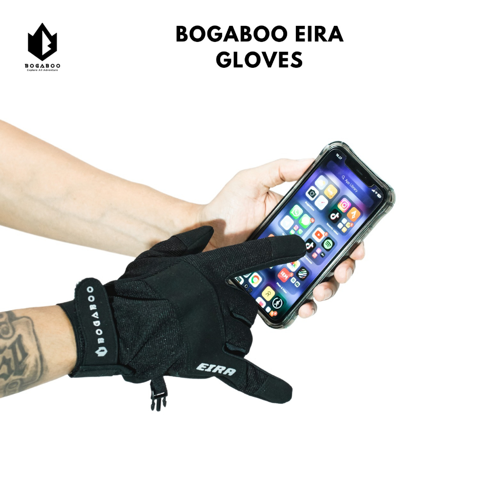 BISA COD SARUNG TANGAN BOGABOO EIRA - SARUNG TANGAN SEPEDA MOTOR TOUCHSCREEN  HANDPHONE - GLOVES ANTISLIP - GLOVES GYM FITNESS