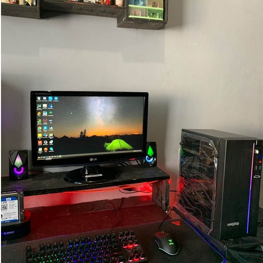 CPU core i5 lengkap Led monitor siap pake promo murah